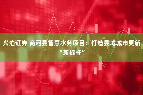 兴泊证券 商河县智慧水务项目：打造县域城市更新“新标杆”